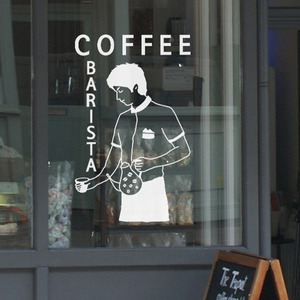 ck040-커피바리스타/그래픽스티커/카페/커피/커피숍/남자/바리스타/원두/인테리어/데코