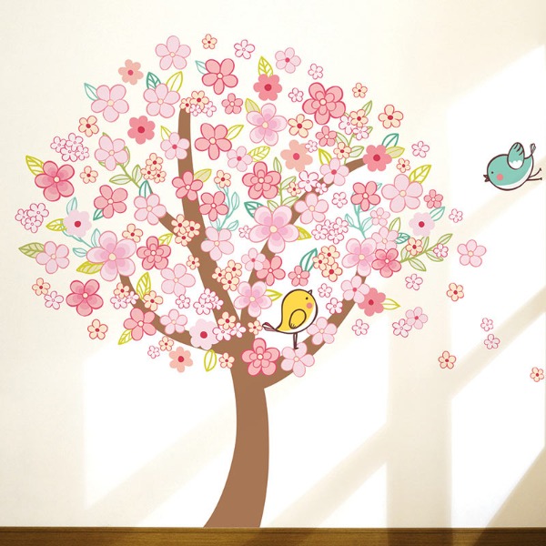 KR-0081 (포인트스티커 - 사랑이꽃피는나무 A,B Set, 백색원단 아이방/벽/꾸미기/홈/인테리어/셀프diy)