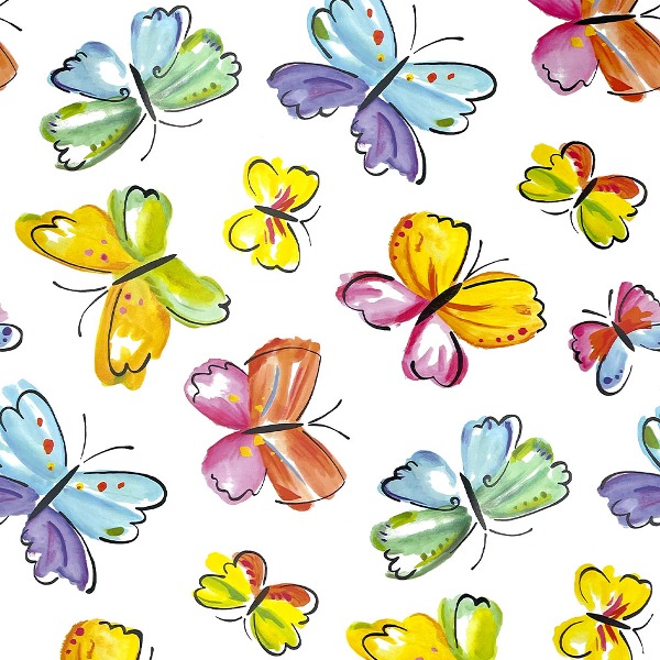 200-2940 나비 (수입/포인트시트지 - Butterfly / 폭45cm / 리폼시트지 / 꽃무늬 / 북유럽 / 셀프인테리어)